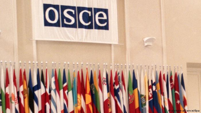 Логотип ОБСЕ и флаги стран-участников
