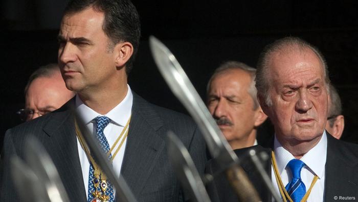 König Juan Carlos mit Sohn Felipe Spanien Archiv 2011