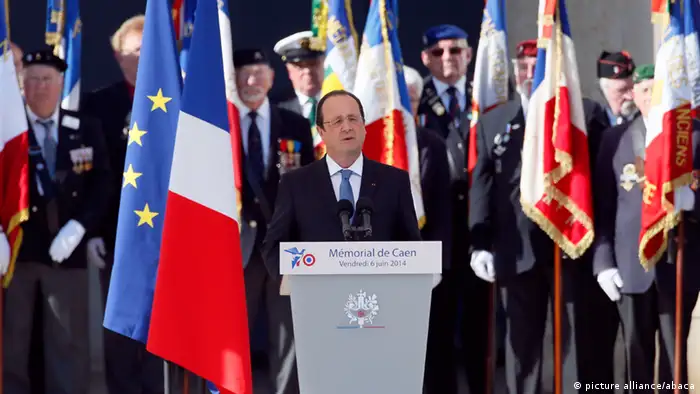 D-Day Feier 06.06.2014 Hollande in Caen