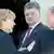 Bundeskanzlerin Merkel mit Kremlchef Putin (r.)und dem designierten ukrainischen Prösidenten Poroschenko (Foto: Reuters)