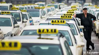 Taxifahrer Streik wegen Handy-Apps 11.06.2014 Berlin
