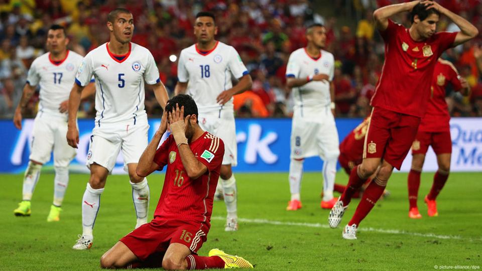 Espanha versus Chile, duelo em vermelho vivo no Maracanã por um lugar nas  oitavas - CONMEBOL