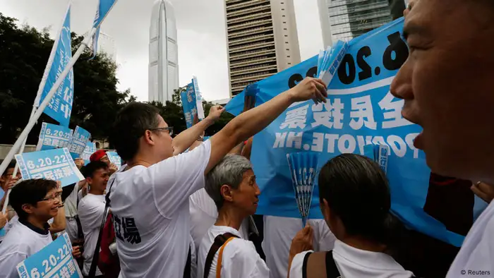 Hongkong Referendum für mehr Demokratie Demonstration 20.06.2014