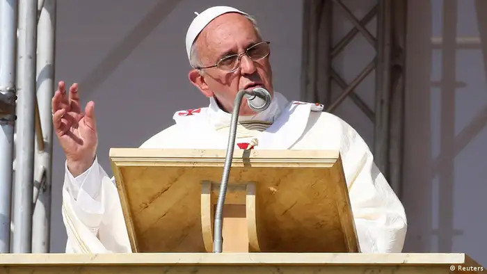 Papst Franziskus in Sibari, Italien 21.06.2014