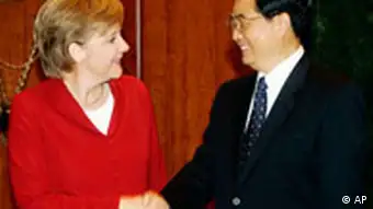Hu Jintao in Deutschland Angela Merkel