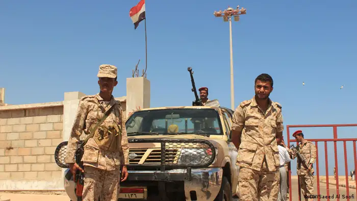 Jemen Soldaten Wache Palast Präsident