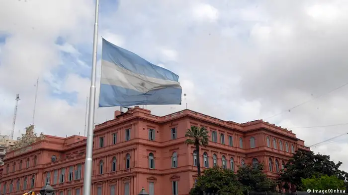 Argentinien Flagge Präsidentenpalast in Buenos Aires