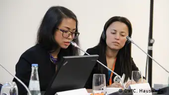 Penhleak Chan und Edilma Prada, Teilnehmerinnen und Panelistinnen des GMF 2014. (Foto: C. Hauswedell).