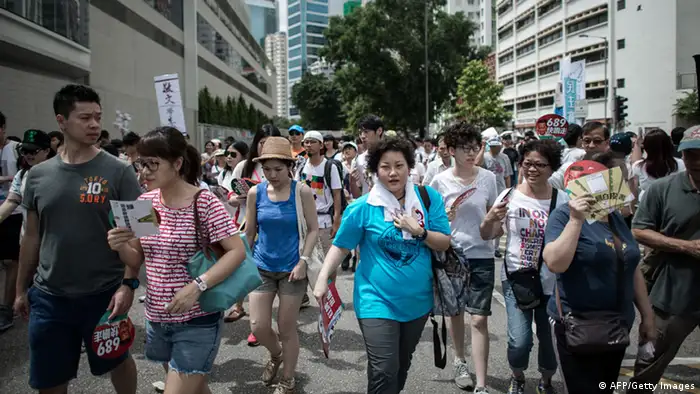 Pro-demokratische Demonstration in Hongkong 01.07.2014
