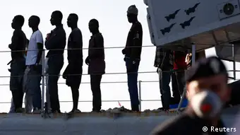 Flüchtlinge in Pozzallo Italien 30.06.2014