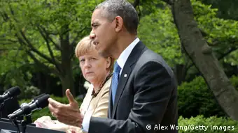 Symbolbild Angela Merkel Barack Obama NSA Affäre