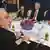 Iran's Foreign Minister Javad Zarif, foreground, holds a bilateral meeting with US Secretary of State John Kerry background right, on the second straight day of talks, in Vienna, Austria, Monday July 14, 2014. AP Photo/Jim Bourg, Pool