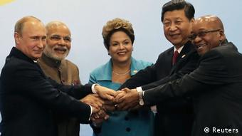 Leaders representing Brazil, Russia, India, China and South Africa attend the VI BRICS Summit in Fortaleza July 15, 2014.