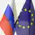 Флаги ЕС и России