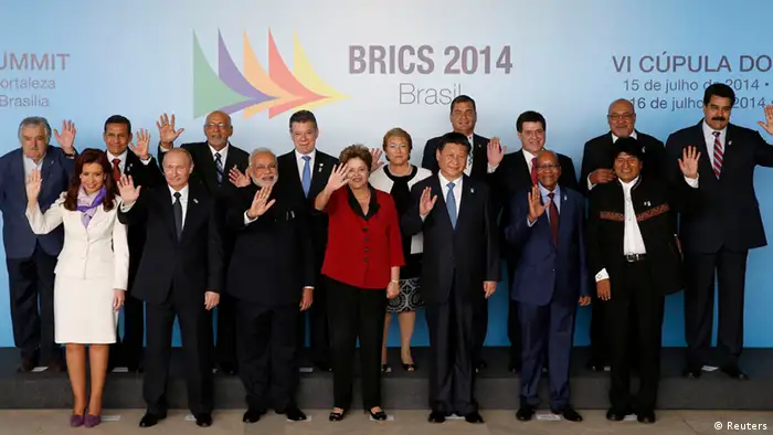 BRICS UNASUR Treffen in Brasilia 16.07.2014 Gruppenfoto