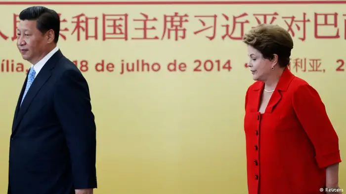 Treffen von brasilianischen Präsidentin Dilma Rousseff und Xi Jinping in Brasilien
