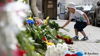 MH17 Trauer Niederländische Botschaft in Moskau