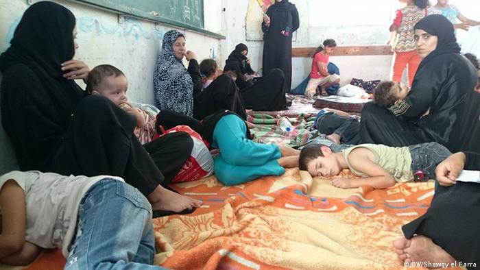Frauen und Kinder im Gaza-Streifen während ds Krieges (Fotio: DW)