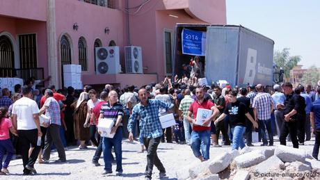 Irak christliche Flüchtlinge aus Mosul 20.07.2014