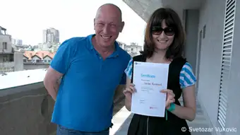 Participant Larisa Rankovic with trainer Peter Berger (Foto: Svetozar Vukovic).