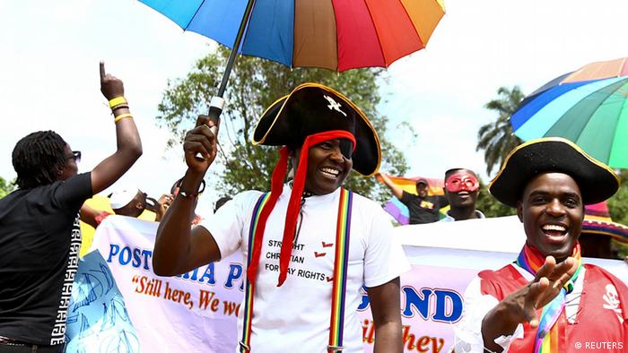 Homosexuelle auf einer Parade in Entebbe Foto: REUTERS/Edward Echwalu