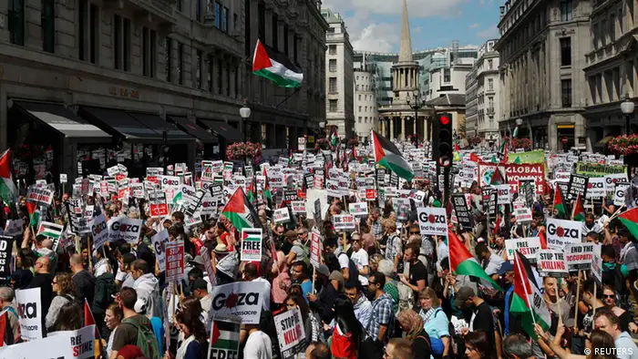 London Demonstration zur Unterstützung der Bevölkerung in Gaza (Foto: Reuters)