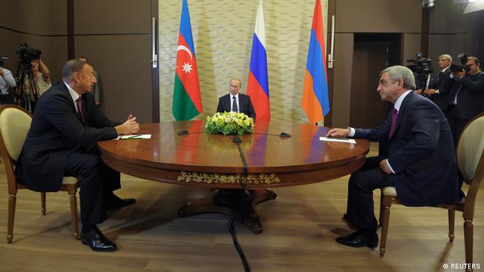Sotschi Präsidententreffen Putin mit Sersch Sargsjan und Ilham Aliyev