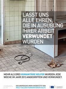 EU Plakat zum Welttag der humanitären Hilfe