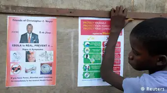 Liberia Ebola Plakat in Monrovia