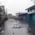 Eine menschenleere Straße in Liberia (Foto: AFP)