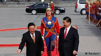 Mongolei China Präsident Xi Jinping bei Tsakhia Elbegdorj in Ulan Bator