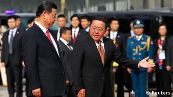 Mongolei China Präsident Xi Jinping bei Tsakhia Elbegdorj in Ulan Bator