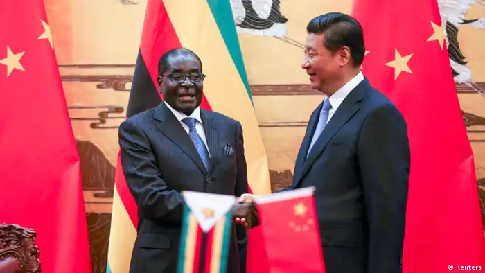 Mugabe bei Xi 25.08.2014 Peking