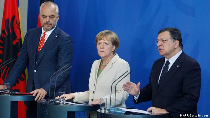 Westbalkan-Konferenz Rama Merkel Barroso (AFP/Getty Images)
