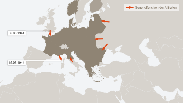 Bildergalerie Zweiter Weltkrieg Karte Europa 1944