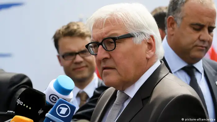 Frank-Walter Steinmeier EU-Außenministertreffen in Mailand 29.08.2014