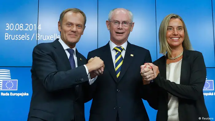 Brüssel Tusk Van Rompuy Mogherini 30.08.2014