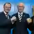 De la stânga la dreapta: Tusk, Van Rompuy, Mogherini