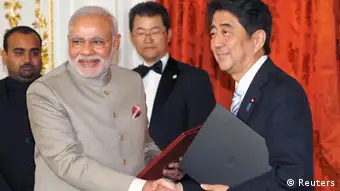 Narendra Modi und Shinzo Abe 01.09.2014 in Tokio