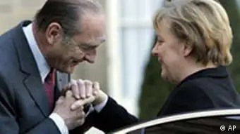 Angela Merkel bei Jacques Chirac Frankreich