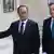 El presidente de Francia Francois Hollande y el presidente del Banco Central Europeo, Mario Draghi hoy en París.