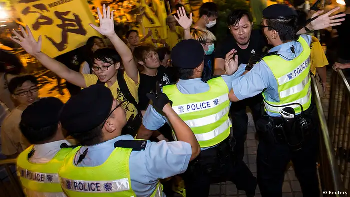 Hongkong Festnahme Aktivisten pro Demokratie 1.9.