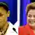 Kombobild Brasilien Präsidentschaftswahl TV Debatte Dilma Rousseff, Marina Silva