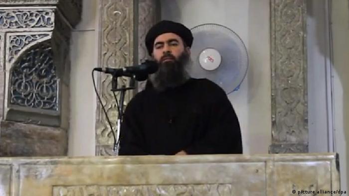 Abu Bakr Al Bagdadi Videostill 05.07.2014 (picture alliance/dpa)