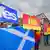 Scotland flag, yes and no banners Photo by Jeff J Mitchell/Getty Images
