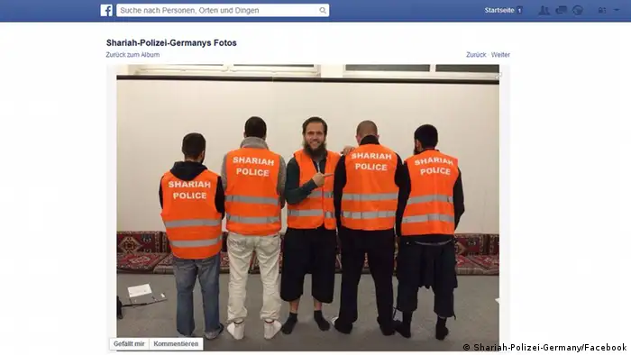Screenshot Sharia Polizei in Wuppertal Facebook