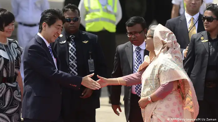 Bangladesch Shinzo Abe mit Sheikh Hasina 06.09.2014
