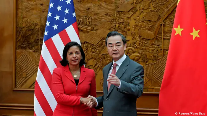 Susan Rice mit Wang Yi 09.09.2014 Peking