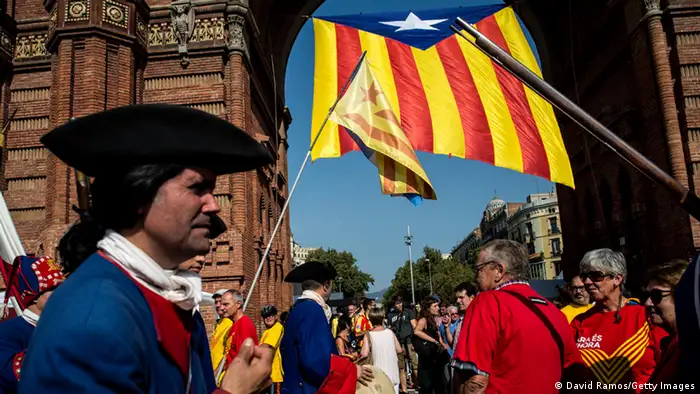 Barcelona Demos pro und kontra Unabhängigkeit 11.09.2014