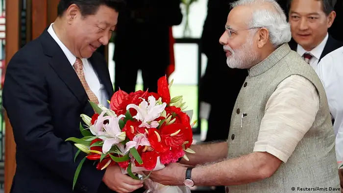 Chinas Präsident Xi Jinping in Indien Premierminister Narenda Modi